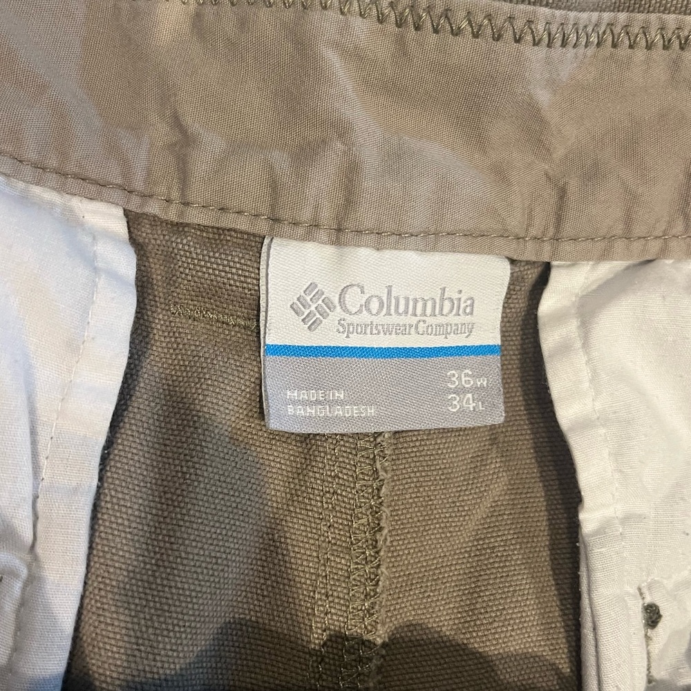 Columbia Mens Khaki Casual Comfort Stretch Outdoor Utility Cargo Pants - Picture 5 of 8